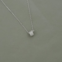 Round Cut CVD Diamond Open Circle Necklace