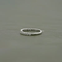 Round Cut Diamond Open Cuff Wedding Band