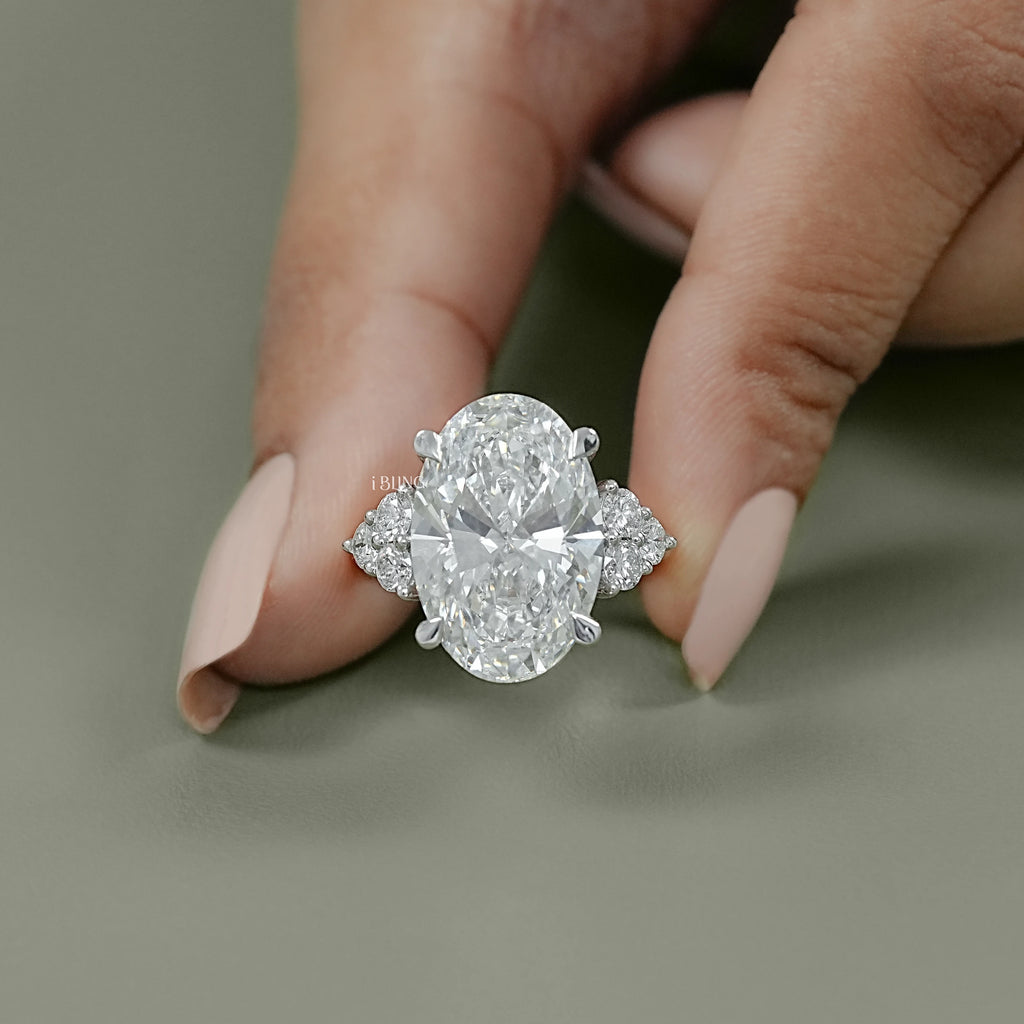 Oval Cut Lab Diamond Engagement Ring