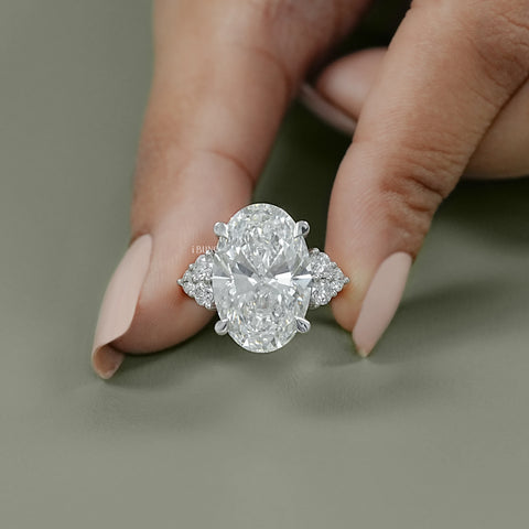 Oval Cut Lab Diamond Engagement Ring