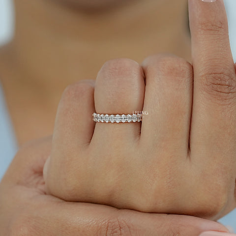 Oval Cut Lab Grown Diamond Eternity Band