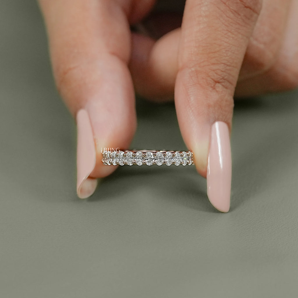 Oval Cut Lab Grown Diamond Eternity Band