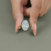 Georgian Style Oval Solitaire Lab Grown Diamond Ring