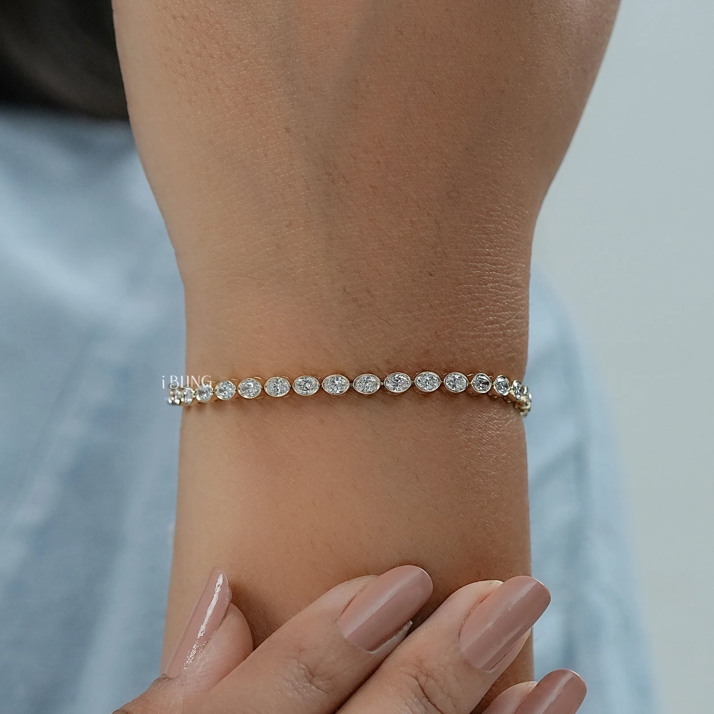 Oval Cut Lab Grown Diamond Tennis Bracelet Tennis Bracelet