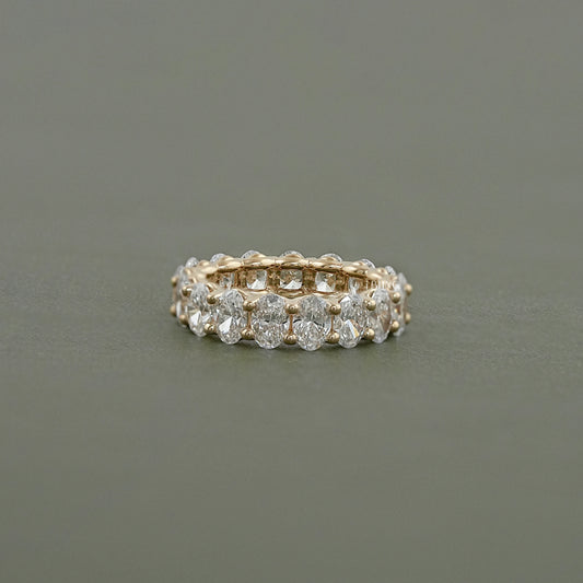 Oval Lab Diamond Eternity Wedding Band