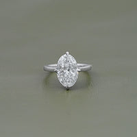 Oval Cut Hidden Halo Solitaire Engagement Ring