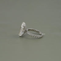 Oval Cut Hidden Halo Accent Diamond Eternity Ring