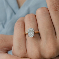 Oval Cut Lab Grown Diamond Solitaire Engagement Ring