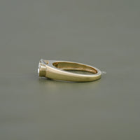 Oval Cut Diamond Half Bezel Set Solitaire Ring