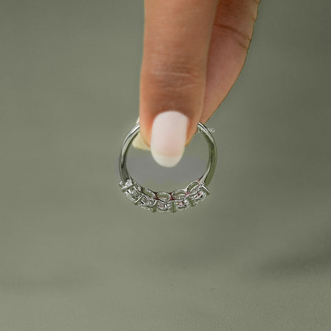 Oval Cut Lab Diamond Five Stone Ring