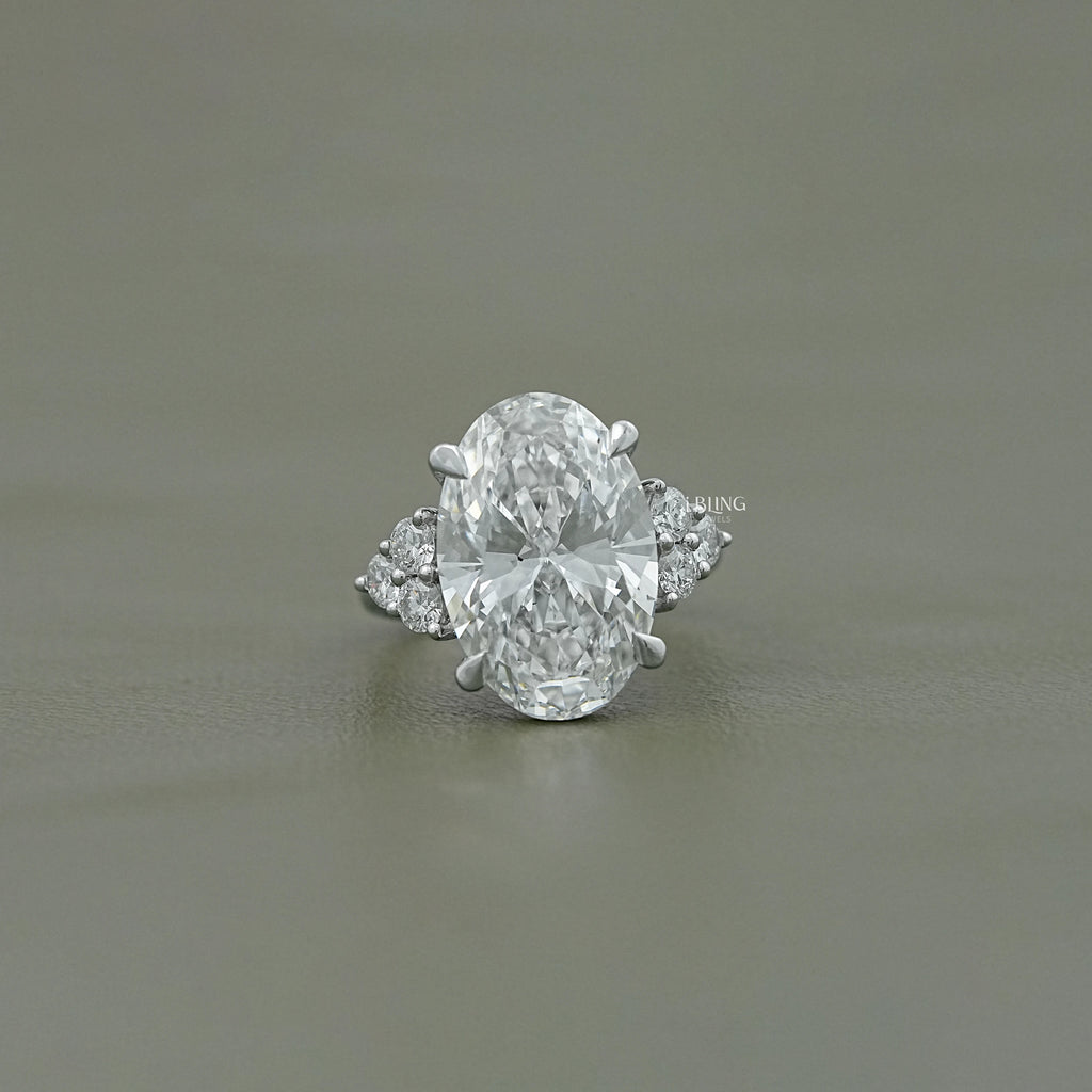 Oval Cut Lab Diamond Engagement Ring