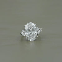 Oval Cut Lab Diamond Engagement Ring