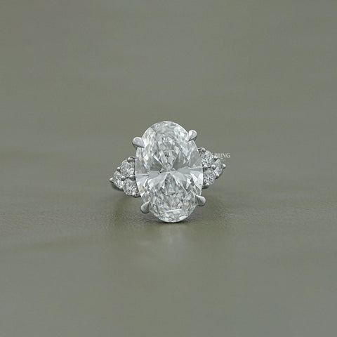 Oval Cut Lab Diamond Engagement Ring