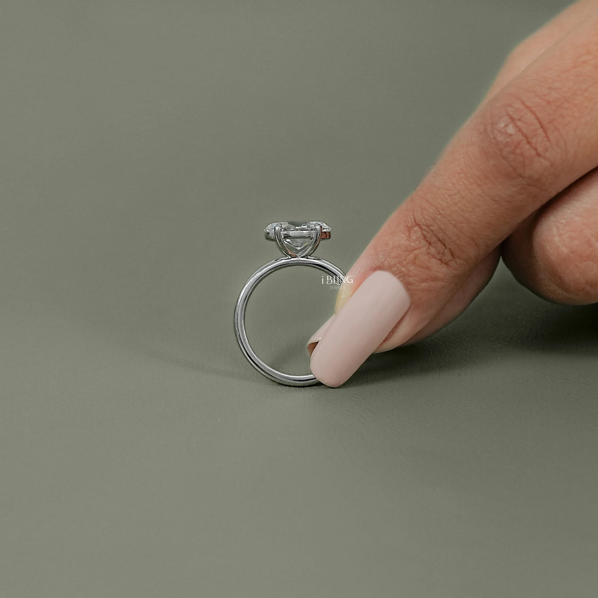 Oval Cut Lab Diamond Solitaire East West Ring Solitaire Ring