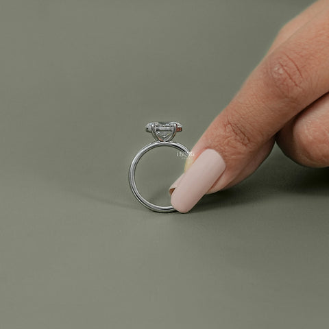 Oval Cut Lab Diamond Solitaire East West Ring