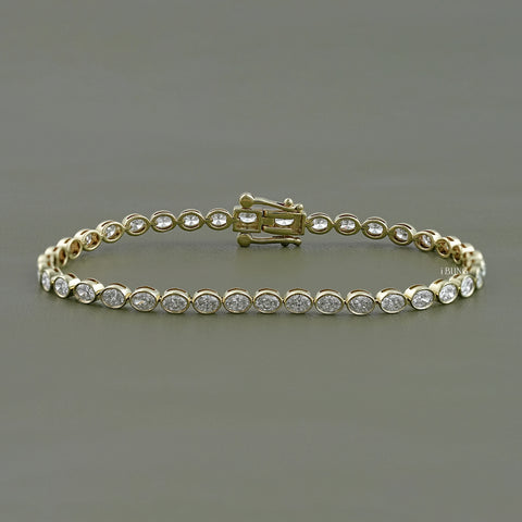 Oval Cut Lab Grown Diamond Tennis Bracelet