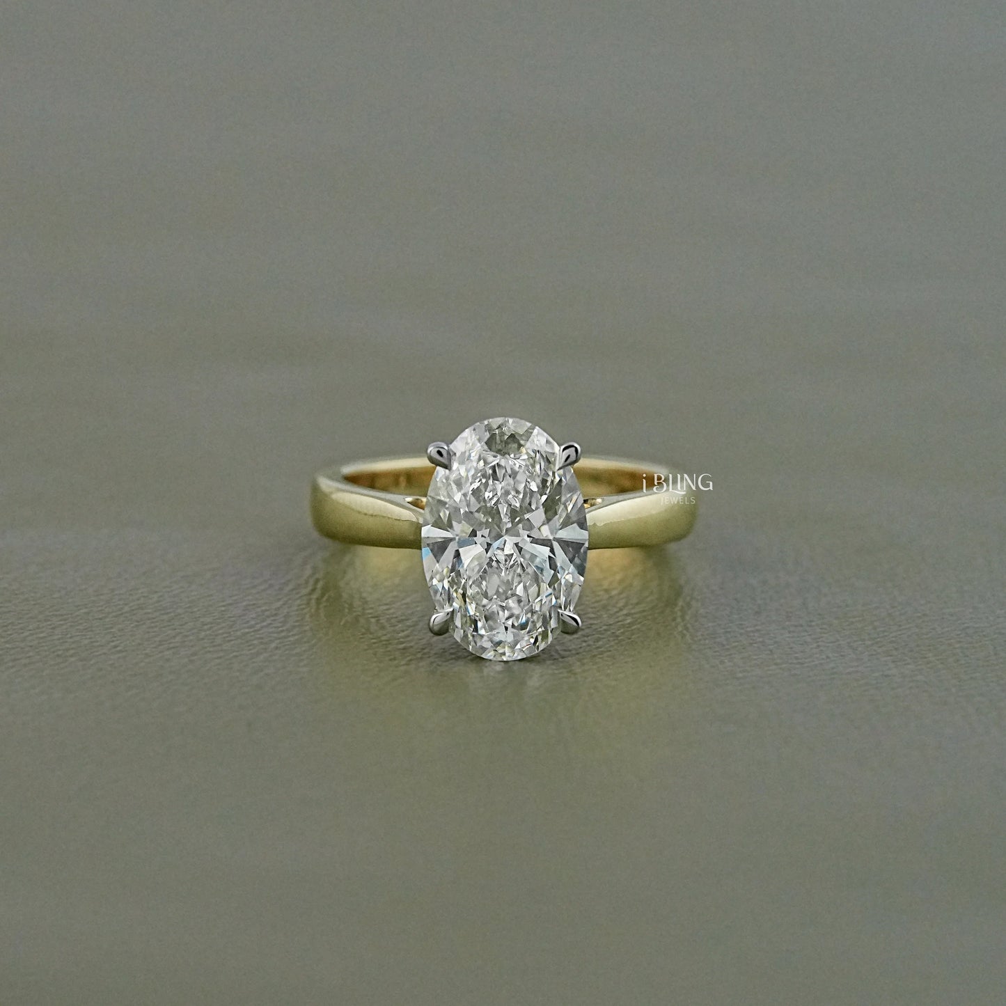 Oval Cut Lab Grown Diamond Solitaire Engagement Ring Solitaire Ring