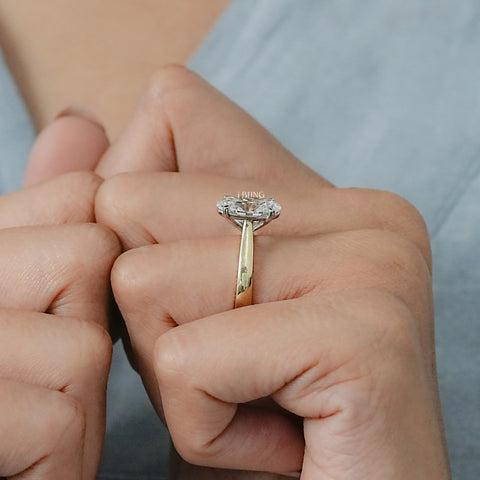 Oval Cut Lab Grown Diamond Solitaire Engagement Ring