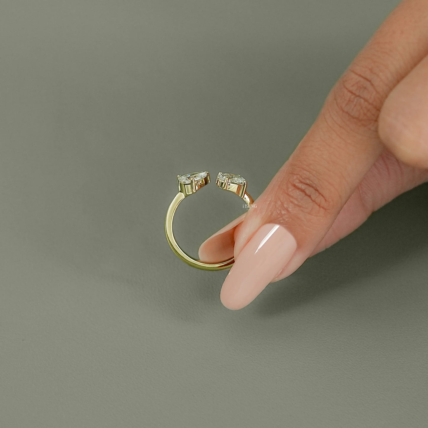 Two Stone Lab Diamond Toi Moi Engagement Ring Ring