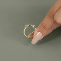 Two Stone Lab Diamond Toi Moi Engagement Ring
