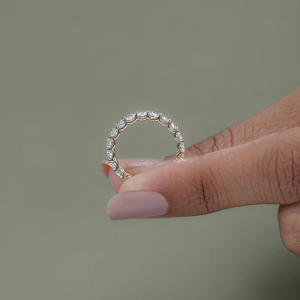 Oval Cut Lab Grown Diamond Eternity Wedding Band