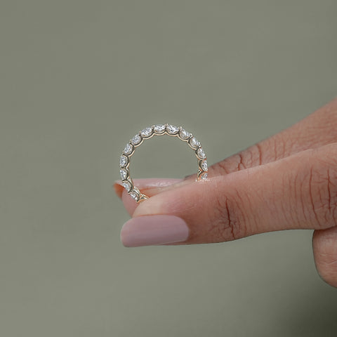 Oval Cut Lab Grown Diamond Eternity Wedding Band