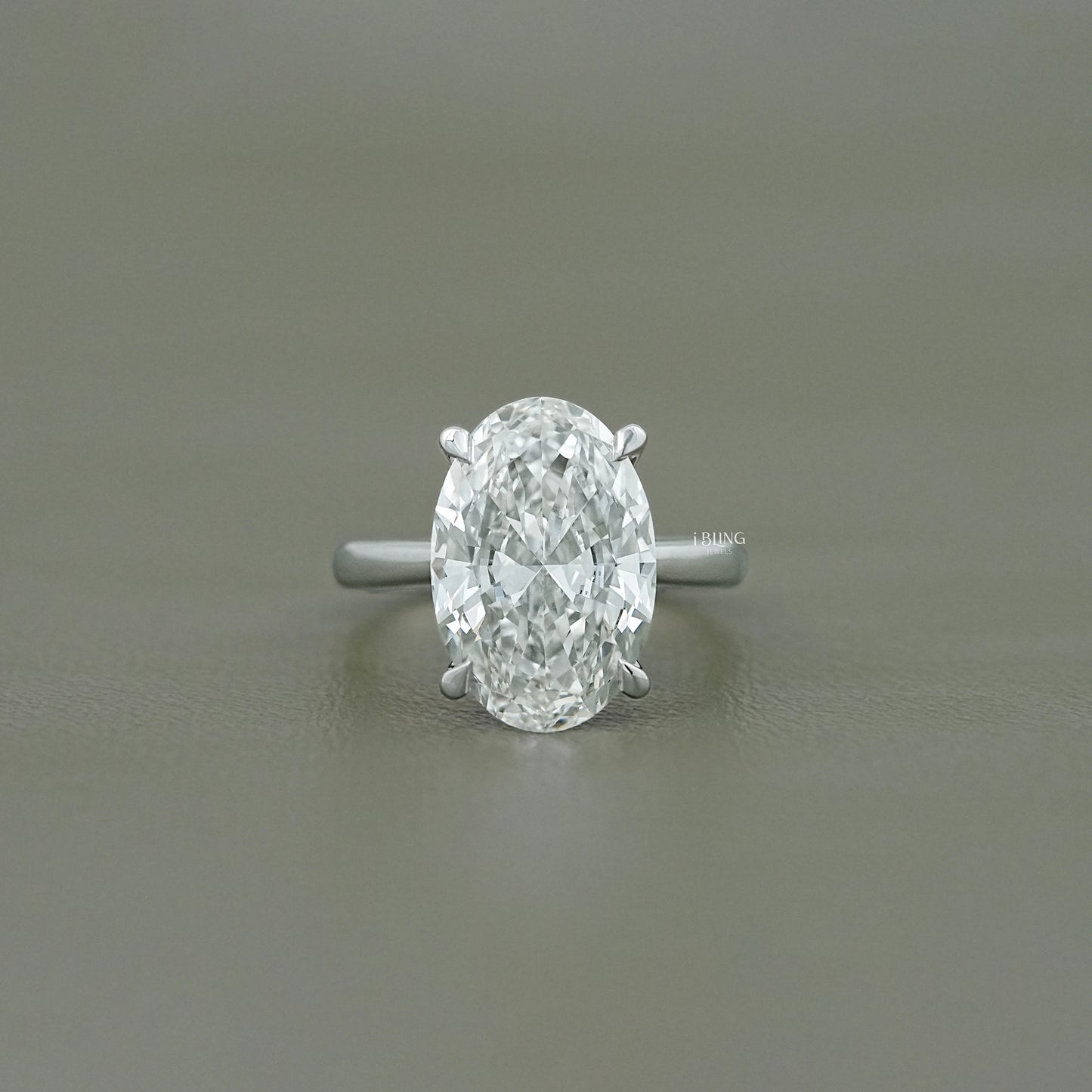 Oval Diamond Bridge Accent Engagement Ring Solitaire Ring