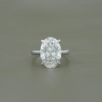 Oval Diamond Bridge Accent Engagement Ring