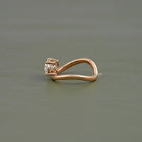 East West Oval Lab Diamond Solitaire Ring