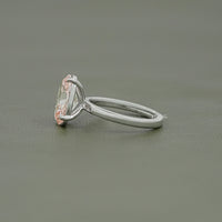 Fancy Vivid Pink Oval Diamond Engagement Ring