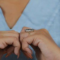 Georgian Style Oval Solitaire Lab Grown Diamond Ring