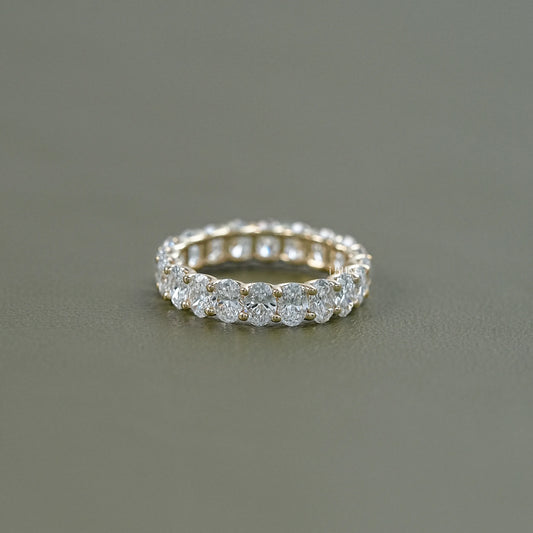 Oval Lab Diamond Full Eternity Wedding Band