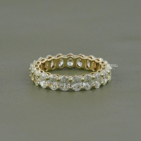 Oval Lab Diamond Full Eternity Wedding Band
