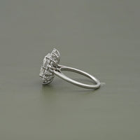 Oval Diamond Halo Solitaire Engagement Ring