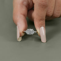 Oval Cut Lab Diamond Solitaire East West Ring