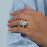 Georgian Style Oval Solitaire Lab Grown Diamond Ring