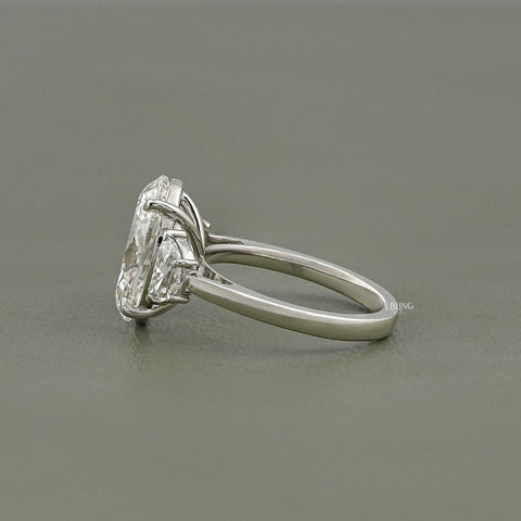 Oval Lab Grown Diamond Three Stone Ring