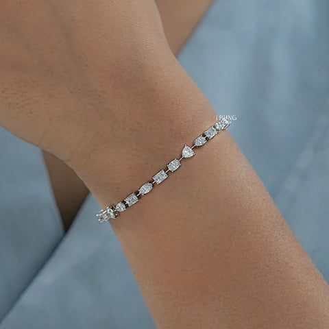 Multi Shape lab Diamond Tennis Bracelet