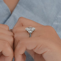 Oval Lab Grown Diamond Three Stone Ring