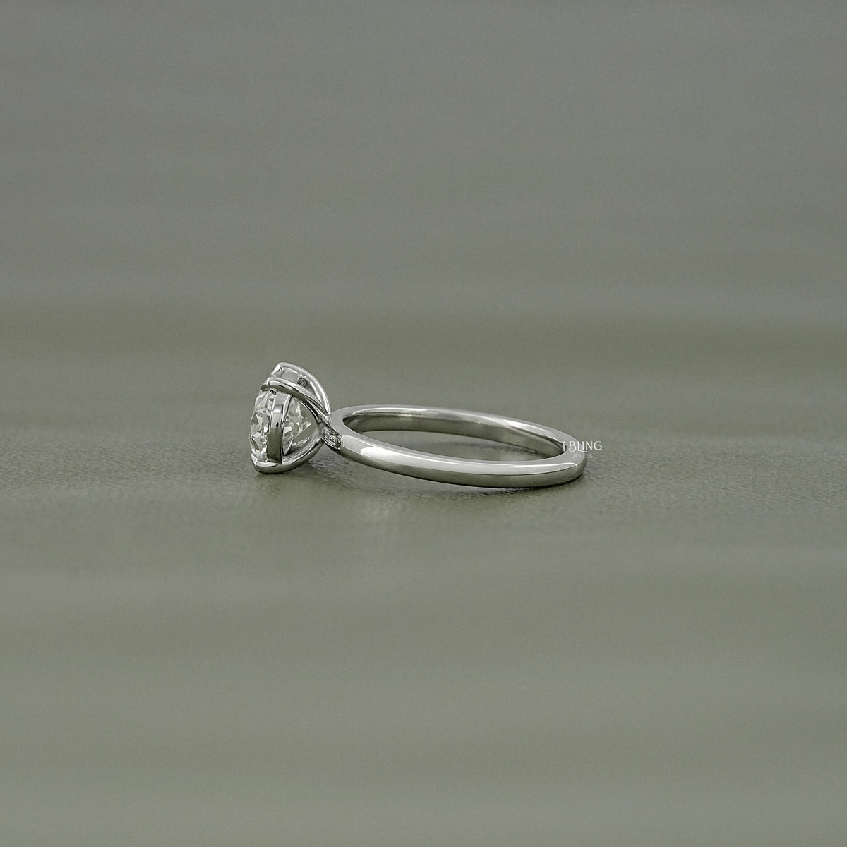 Oval Cut Lab Diamond Solitaire East West Ring Solitaire Ring
