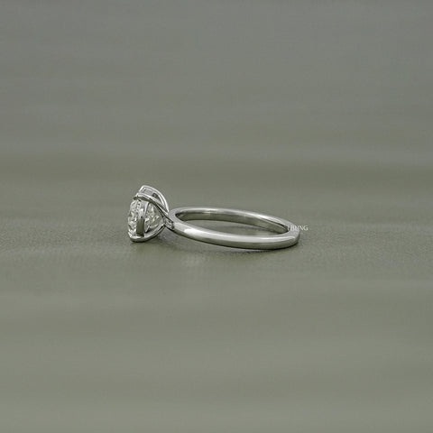 Oval Cut Lab Diamond Solitaire East West Ring