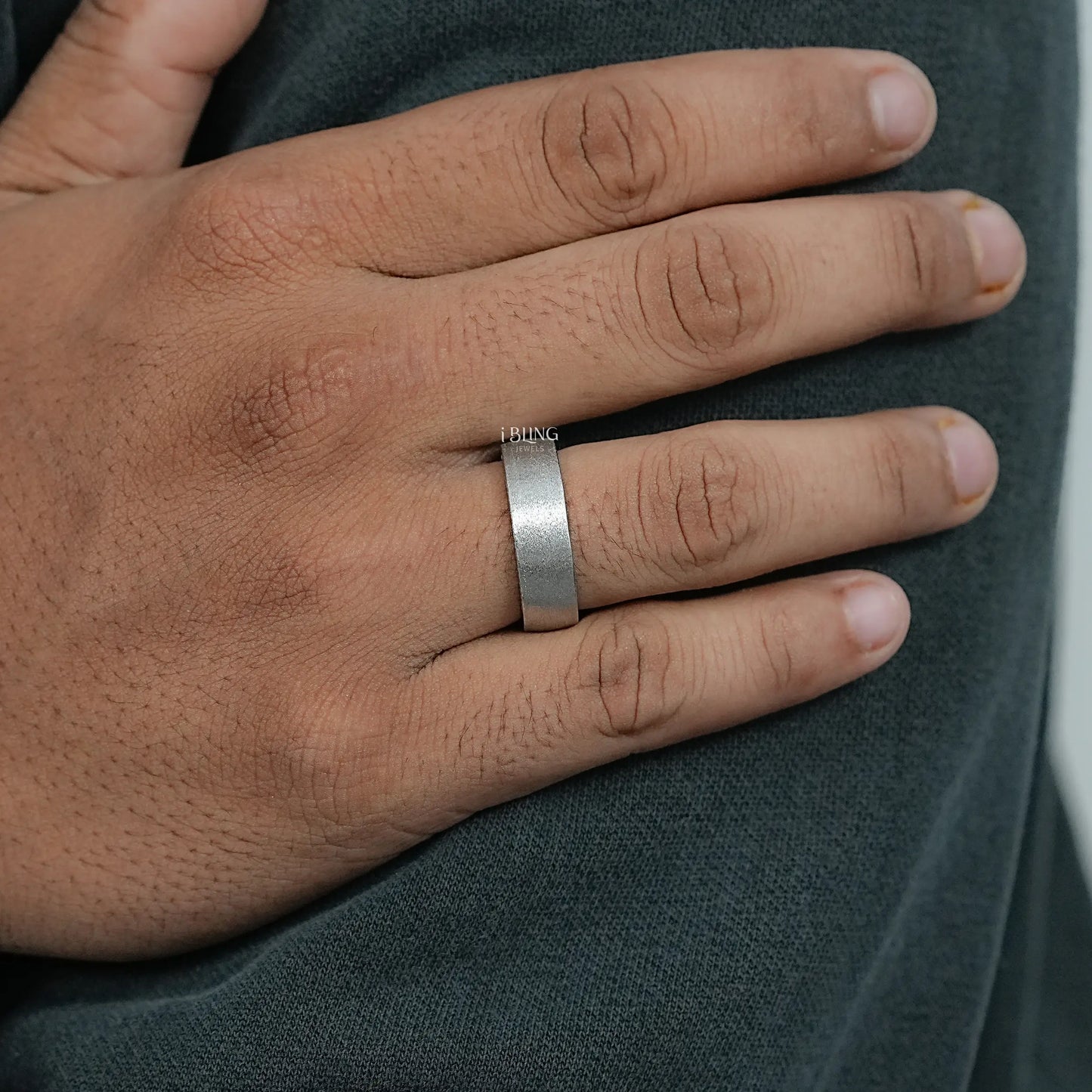 Round Cut Lab Grown Diamond Men's Wedding Band Men's Band