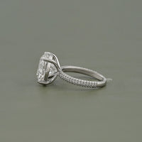 Round Lab Diamond Pave Engagement Ring