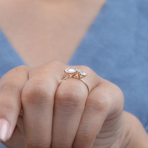 Pear Cut Lab Grown Diamond Toi Moi Engagement Ring