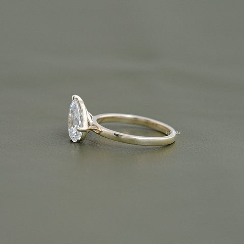 Pear Cut Lab Grown Diamond Toi Moi Engagement Ring