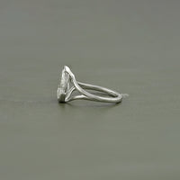 Pear Cut Lab Diamond Split Shank Engagement Ring