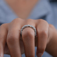 Pear Cut Diamond Up Side Down Half Eternity Band