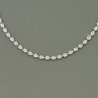 Pear Cut Lab Grown Diamond Tennis Necklace