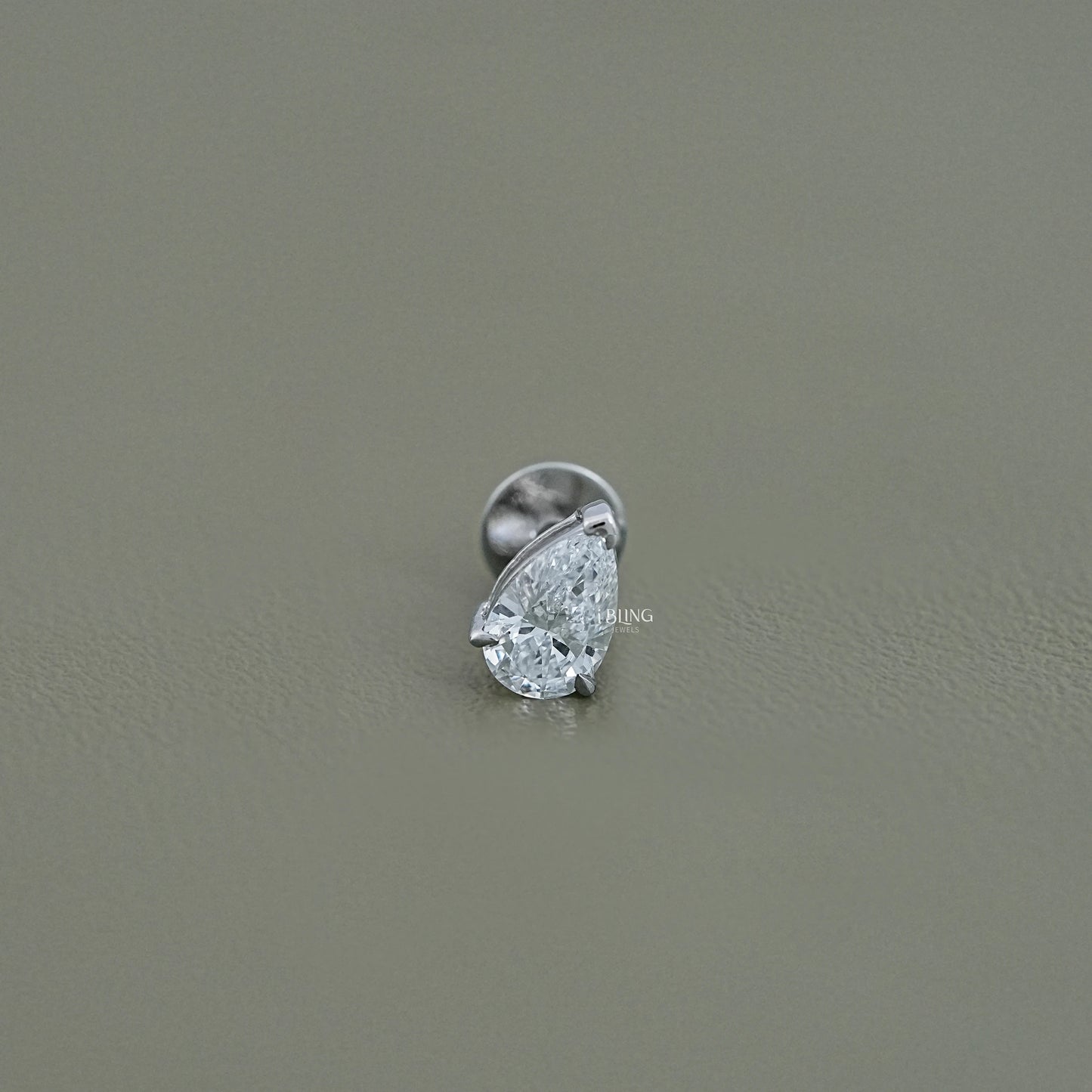 Pear Cut Lab Grown Diamond Stud Earrings Stud