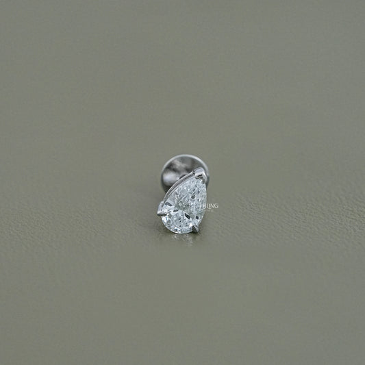Pear Cut Lab Grown Diamond Stud Earrings Stud
